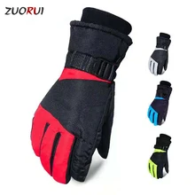 Мужские снегоходные перчатки, лыжные перчатки для спорта на открытом воздухе, водонепроницаемые теплые зимние перчатки для верховой езды, лыжные перчатки для мотоцикла, катания на лыжах, сноуборде, снежные перчатки