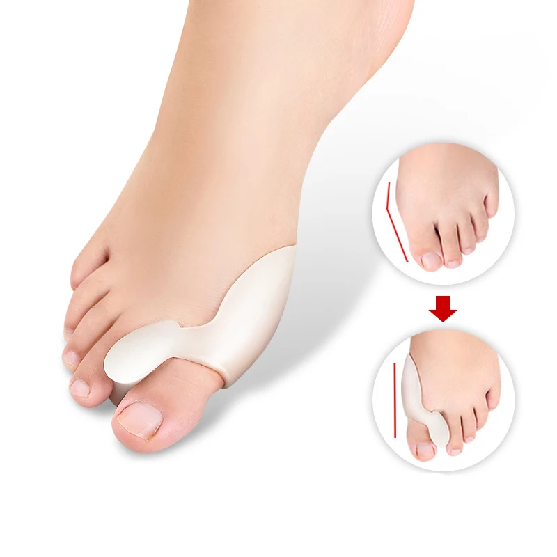 2 PCS = 1Pair Foot Care Gel Tool Bunion Corrector Bone Protector Hallux Straightener Spreader Valgus Big Toe pedicure Toe V1W0