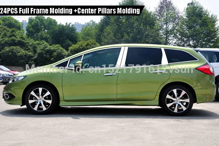 TOMMIA Full Window Middle Pillar Molding Sill Trim Chromium Styling Strips Stainless Steel For Honda Jade 2013