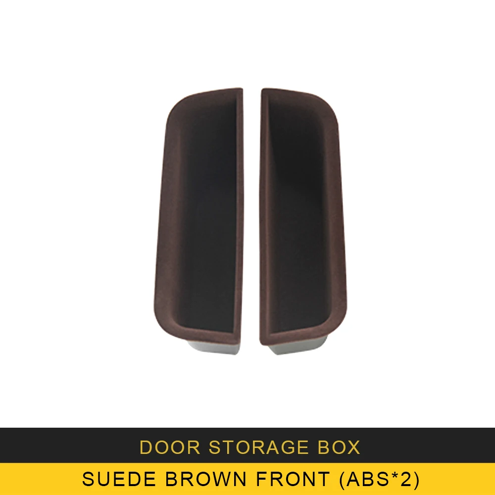 Suede brown front X2 Для Mercedes Benz GLS X166- автомобильный стиль дверная коробка для хранения Органайзер чехол аксессуары для интерьера - Название цвета: Suede brown front X2