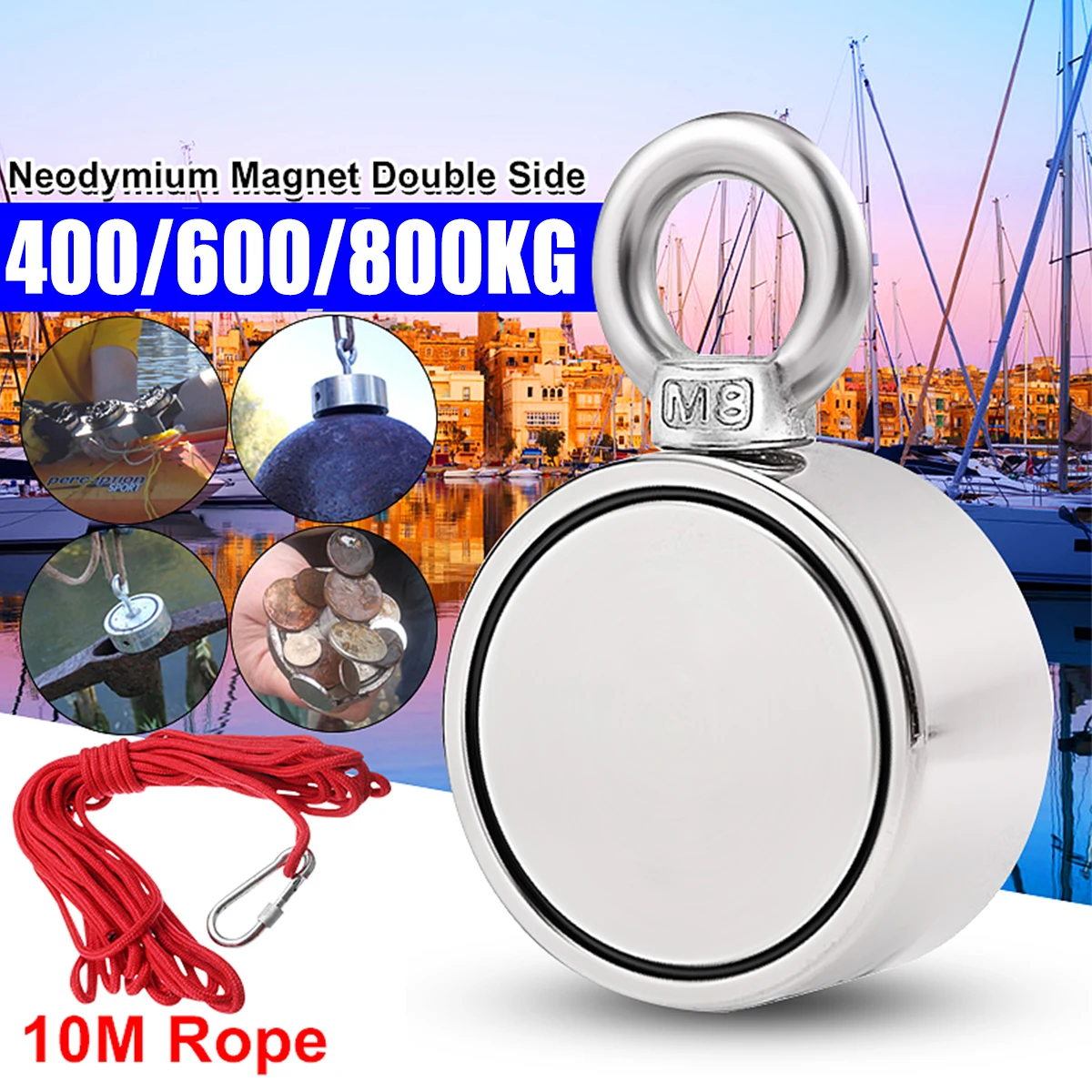 800/600/400 кг двухсторонний сильный мощный профессиональный неодимовый магнит