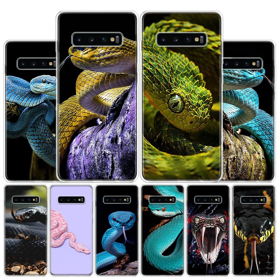 Кожаный чехол со змеиным рисунком для Samsung Galaxy A51 A71 A70 A50 A40 A30 A20E A10S M30S A01 A6 A7 A8 A9 Plus