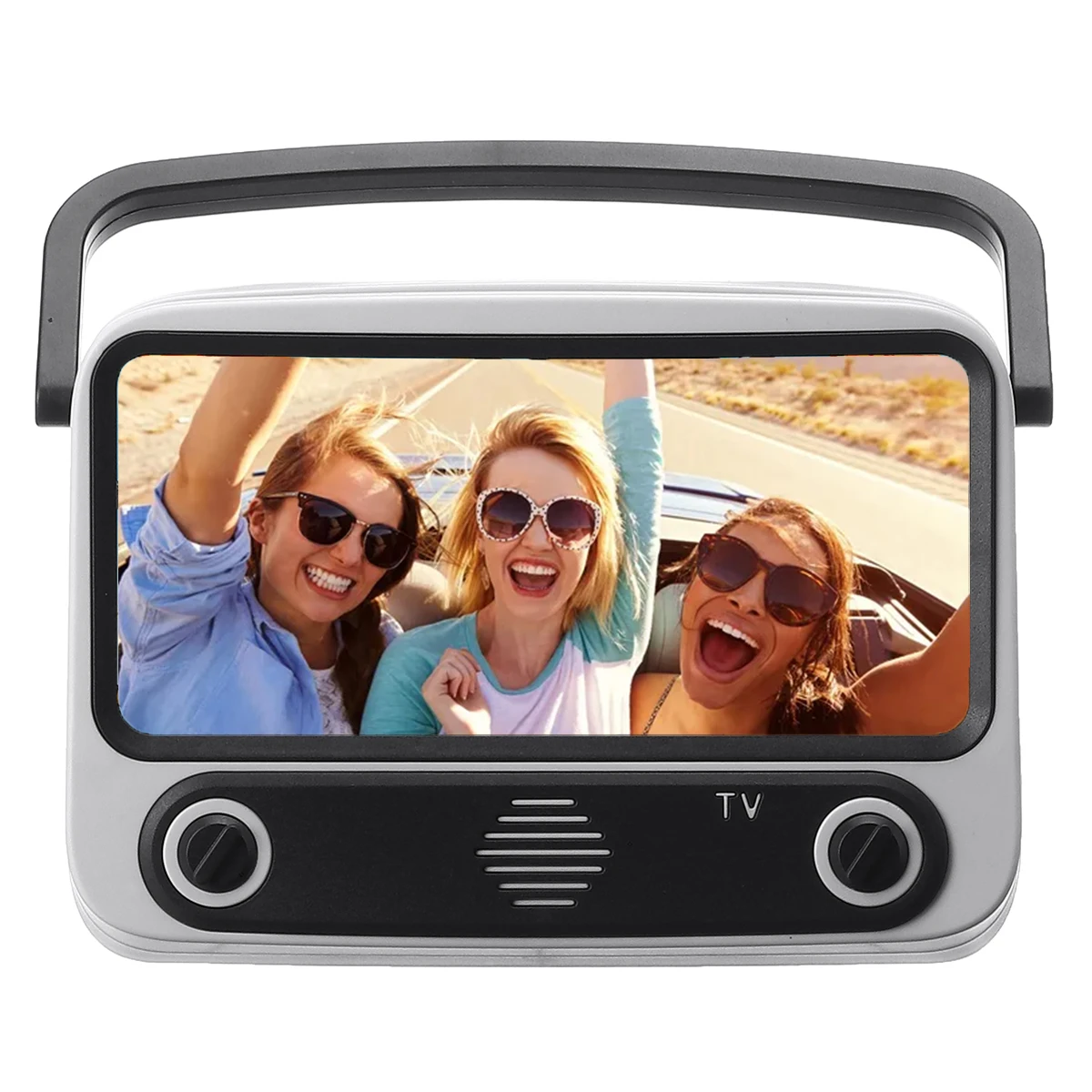 

Retro Mini Bluetooth Speaker TV Design Mobile Phone Stand Holder Cute Bracket