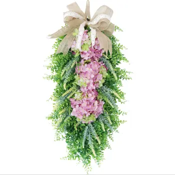 

Realistic Flower Door Swag Hanging Pendant Holiday Party Ornaments Simulation Flower For Arch Front Door Wall Home Decoration