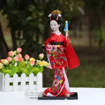 

30cm hermosos adornos navideños para el hogar geishas japonesas miniaturas decoración para el hogar artes tradicionales Cultura