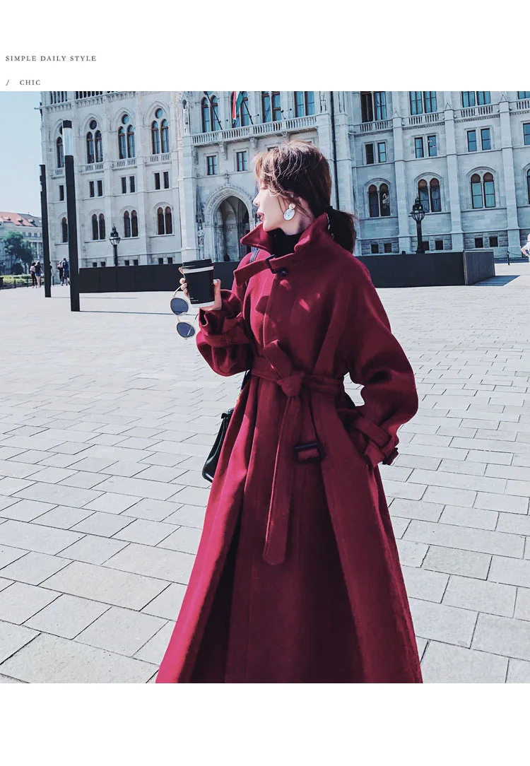 Французская шерстяная куртка для фотосессии, зима, стиль, модное женское платье, Ретро стиль, британский стиль, однобортная шерстяная куртка