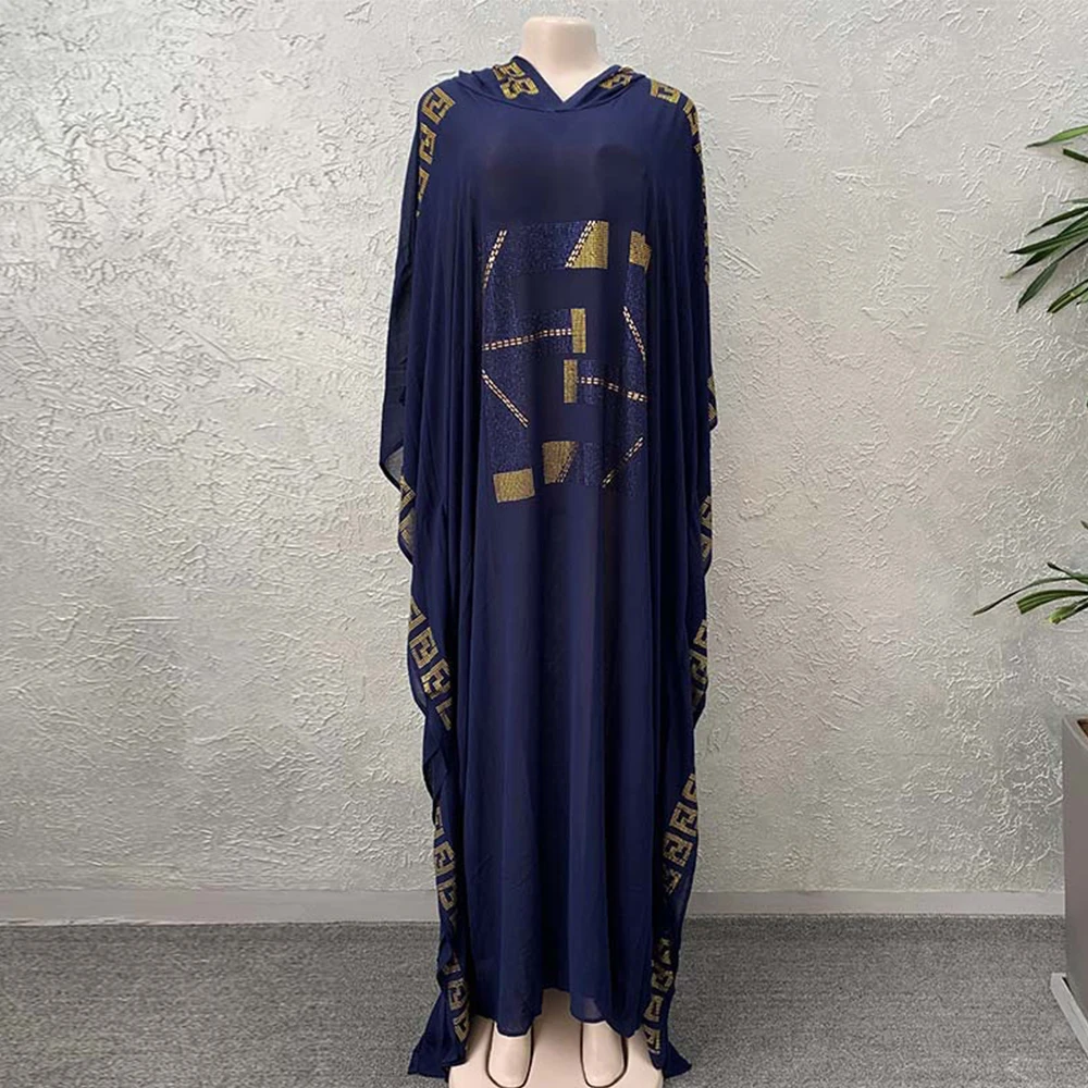 African Muslim Women Chiffon Rhinestones Abaya Hijab Moroccan Kaftan Loose Hooded Bat Sleeve Gown Dresses Arab Islamic Clothing African Muslim Women Chiffon Rhinestones Abaya Hijab Moroccan Kaftan Loose Hooded Bat Sleeve Gown Dresses Arab Islamic Clothing