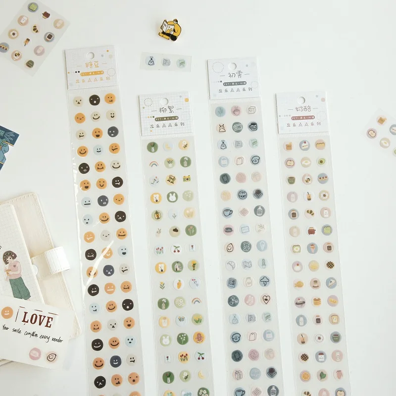 Ins ветер милые маленькие вещи смайлики наклейки Творческий коллаж канцелярские