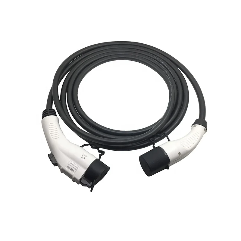 16A SAE J1772 к IEC 62196-2 Тип 1 К Тип 2 ev разъем 5 м черный шнур EV зарядное устройство для зарядной станции электромобиля