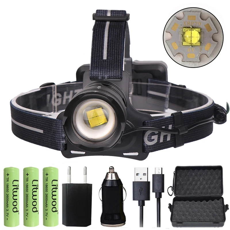 Litwod Z40 2808 Xlamp xhp70.2 50000lm светодиодный налобный фонарь мощный xhp50 светодиодный головной фонарь 18650 фонарик - Испускаемый цвет: OPtion E