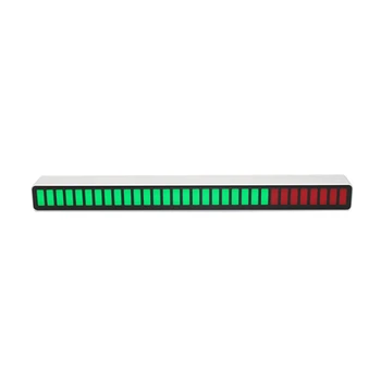 

32 Bit Pro Audio Level Indicator With Microphone Signal Acquisition Automatic Gain VU Meter Red Green Colors Mixed DC5V 250MA