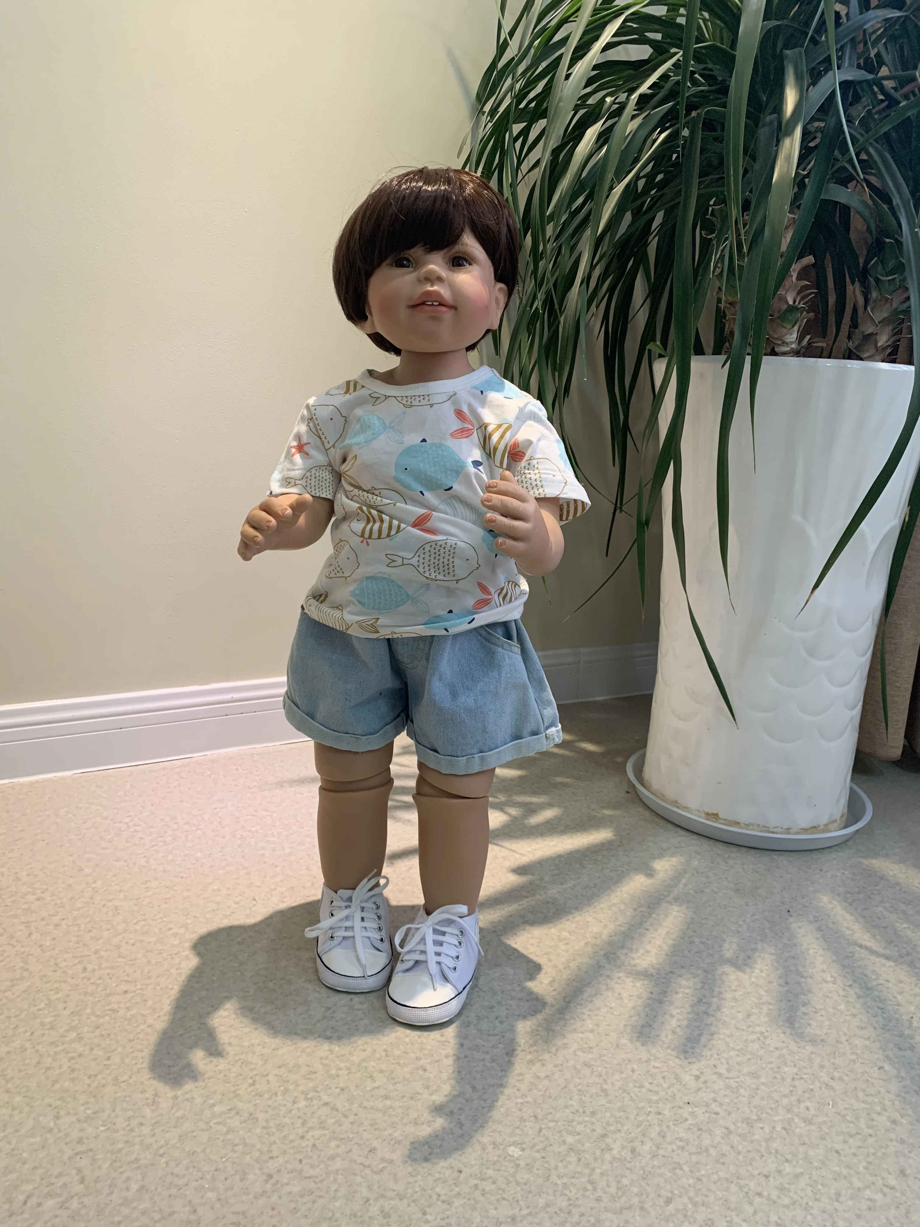 Кукла-мальчик для малышей, 70 см, Реалистичная кукла на шарнирах для художника, настоящий ребенок, размер, Возраст 1, детская одежда, модель коллекционной куклы hig