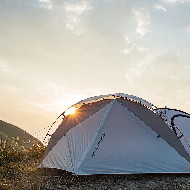 Naturehike Открытый Кемпинг Сверхлегкий тент Туманность 20D нейлон двухслойные х структура снегозащитная верхняя 1-2 человека палатки NH19zp011