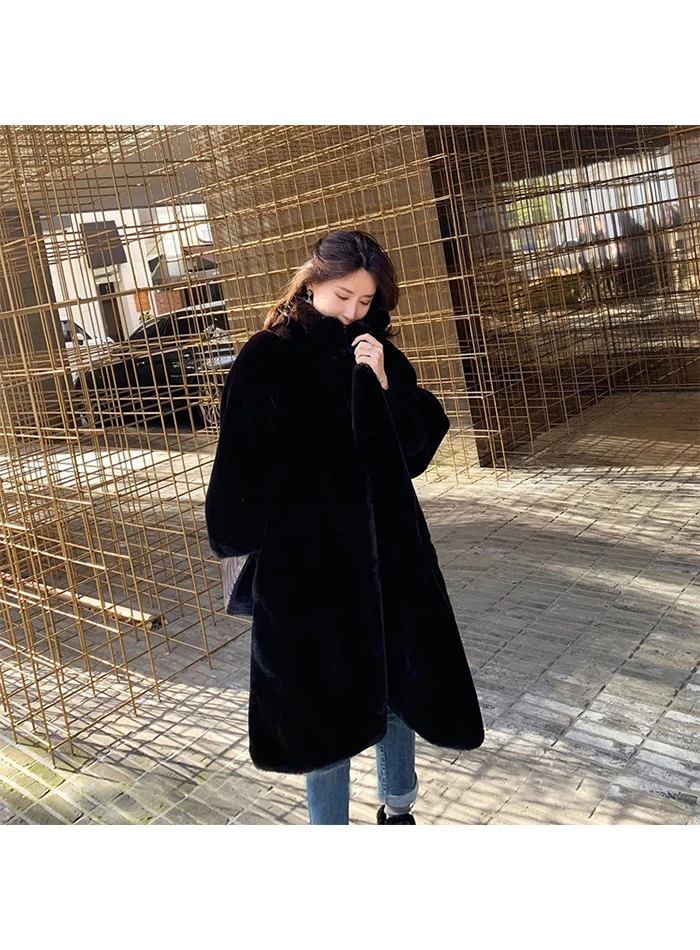 Liva/женские зимние пальто для девочек; Новинка года; модное пальто из искусственного меха; Женская Повседневная плотная теплая верхняя одежда; Искусственная Меховая куртка