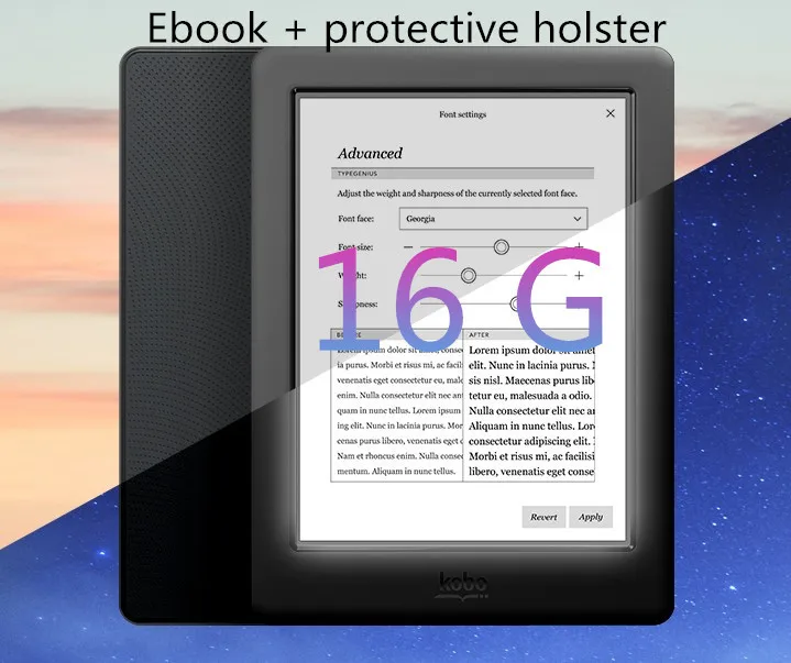 Kobo glo HD 300PPI Rreader book E Ink Ebook 16G WIFI Reader 1448x1072