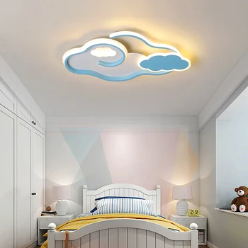 

Chandelierrec Modern Kids Room LED Ceiling Lights AC85~265V ceiling fixtures for baby bedroom cloud decor dimming ceiling lamp