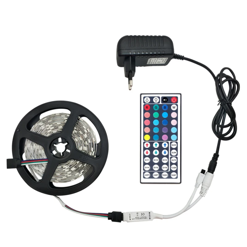 5m10m Светодиодные ленты 5050 RGB светодиодный светильник гибкий в полоску украшен