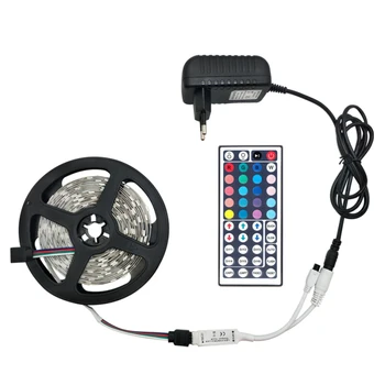 

5m10m LED Strip 5050 RGB Strip LED Light Flexible Ribbon Stripe DC 12V RGB Diode Tape IR Controller Adapter Low Voltage Light