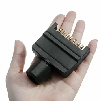 

2pcs New 7 Pin 12V Flat Male Trailer Socket Plug Connector Durable Adapter Connections For Caravan Trailer Towbar Towing Tool