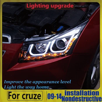 

Car Styling Head Lamp for Chevrolet Cruze Headlights New Cruze LED Headlight DRL Q5 Bi Xenon Lens High Low Beam