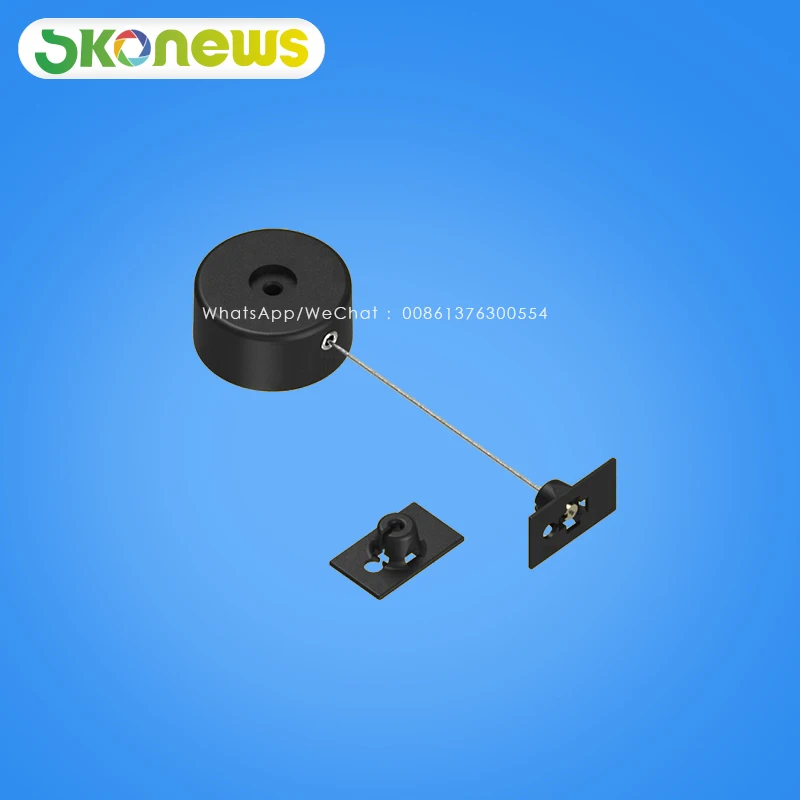 retractable_security_wire_pull_box_recoiler_with_sticker_plate