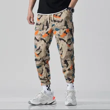 Мужские камуфляжные штаны-карго High Street style с несколькими карманами в стиле милитари, специальный дизайнер, байкерские штаны, бегуны для мужчин