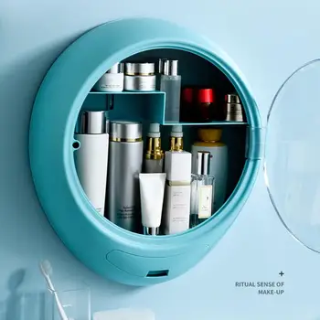 

Wall Hanging Makeup Storage Box Drawer-type Bathroom Makeup Organizer ABS Plastic Transparent Dustproof Cosmetics Box