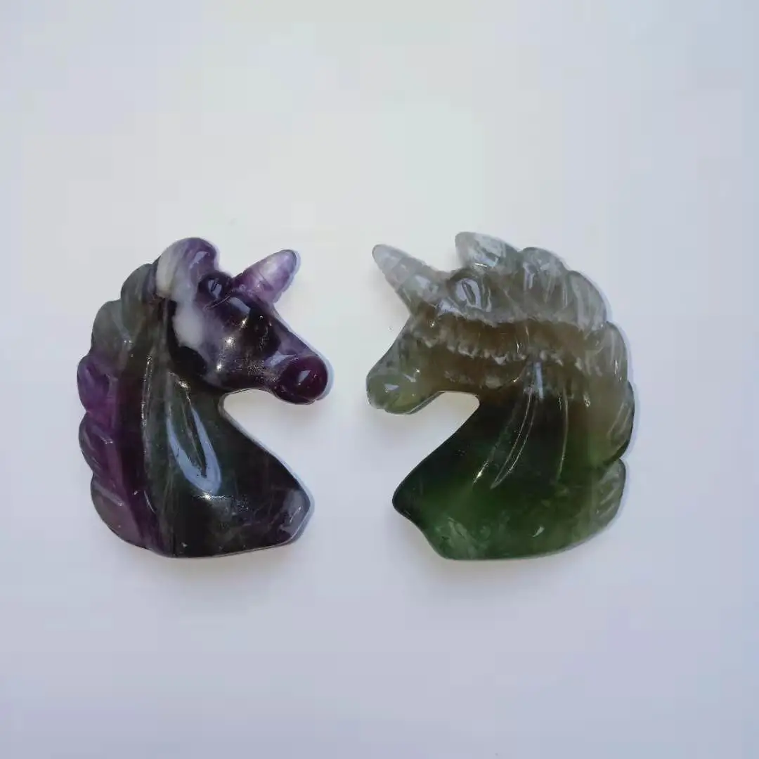 High Quality 2.5inches Various Gemstone Unicorns Shape Crystal Cute Animal Hand Polished Feng Shui For Gift& Home Decor WYQ