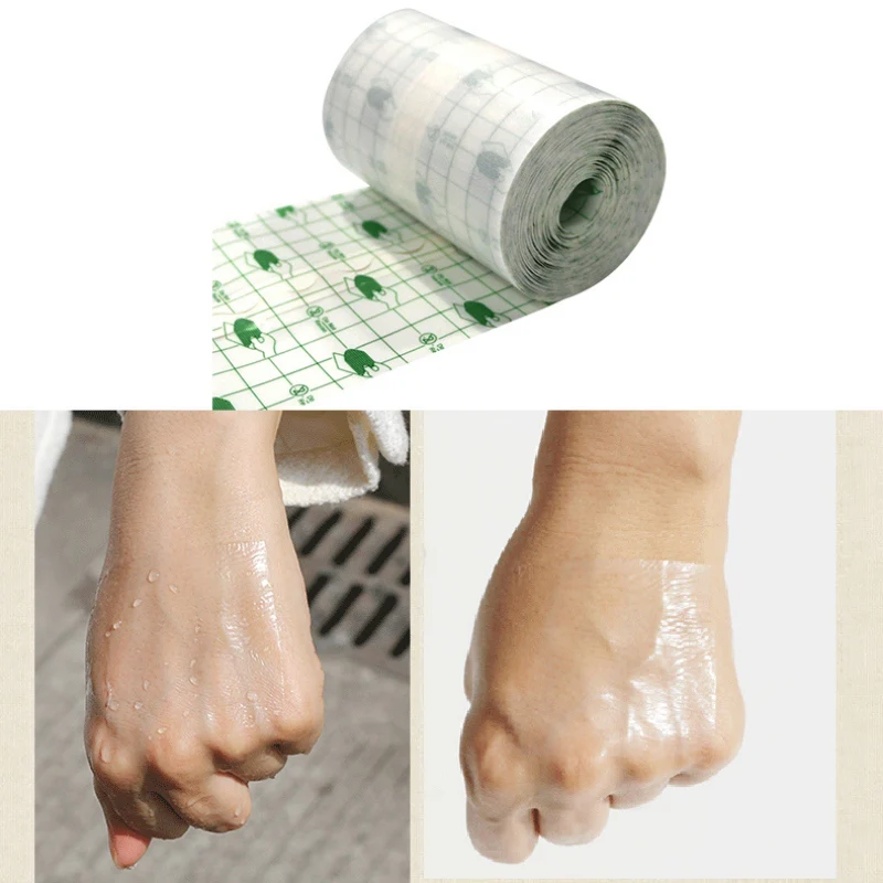 

5cmx10m PU Transparent Film Roll Waterproof Adhesive Wound Dressing First Aid Fixation Tape Bandage