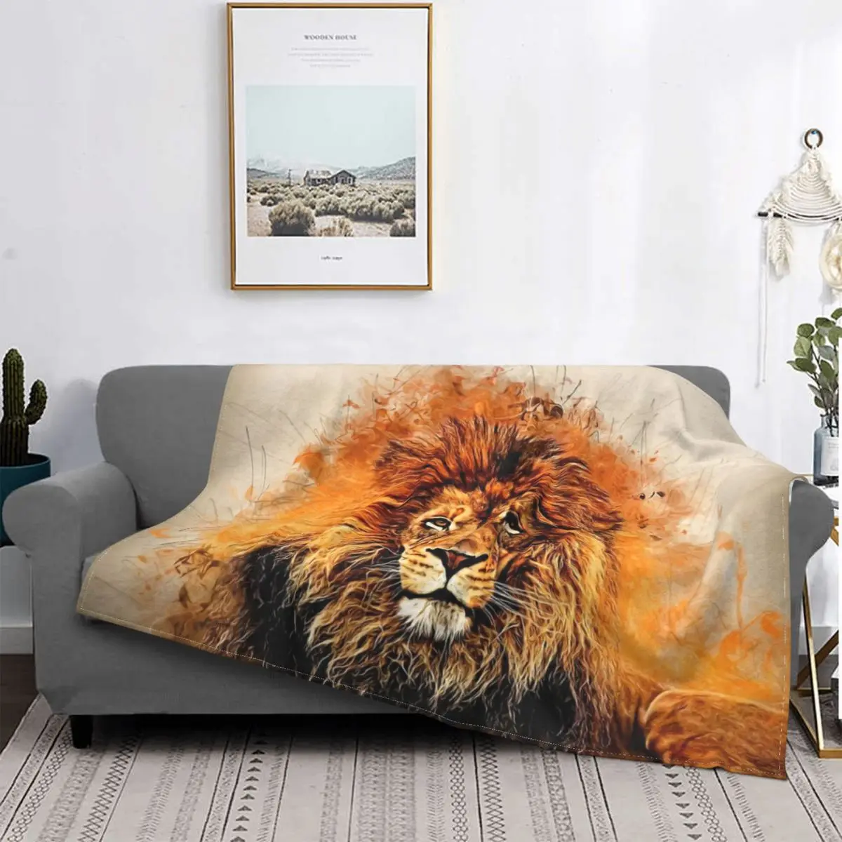 Liquid Lion Blanket Bedspread Bed Plaid Blankets 135 Hooded Bedspreads For Beds | Дом и сад