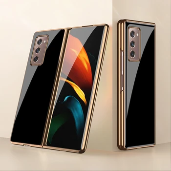 

Samsung Galaxy Z fold2 glass case sm-f9160 electroplated case 5g solid color W21 for men and women