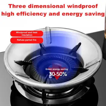 

Round Gas Stove Windproof Disk Energy Saving Cover Windshield Bracket Universal