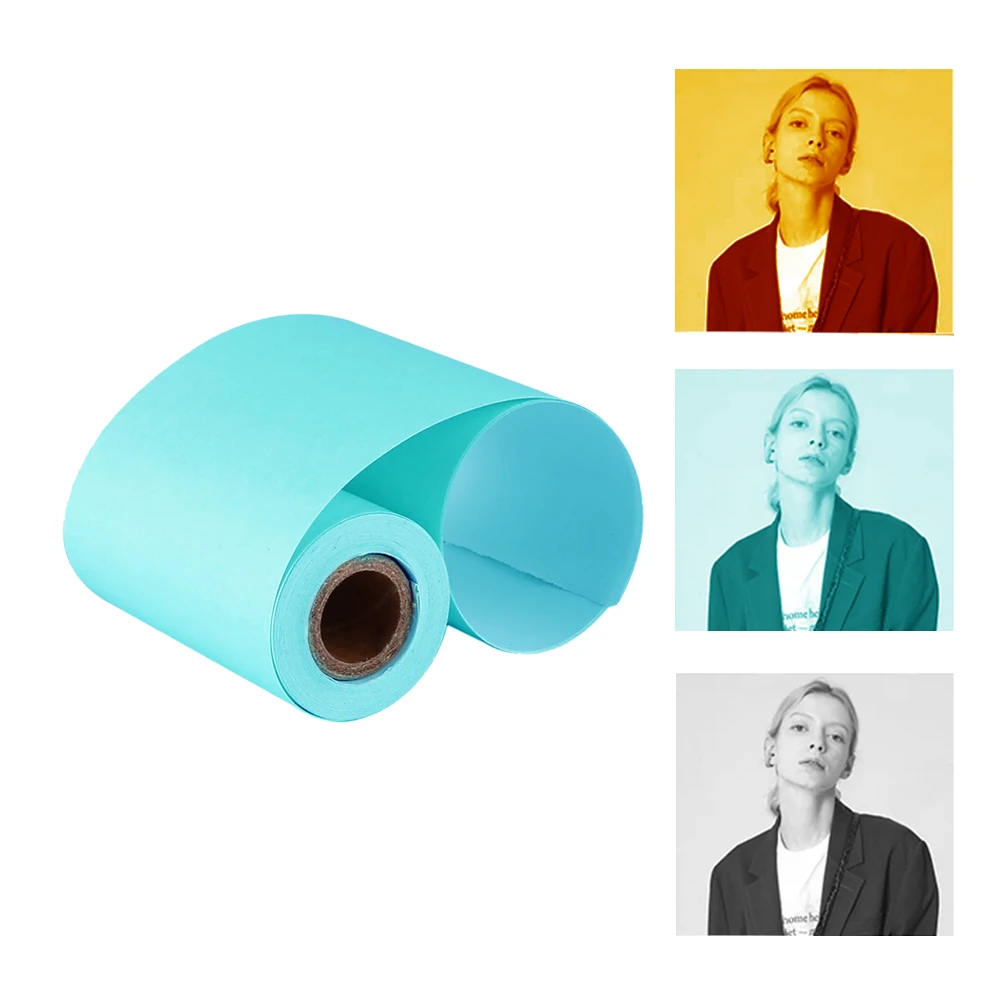 1 Roll 57mm X 30 Mm Thermal Paper Label Paper Adhesive Sticker Photo Blue Pink Yellow For Peripage Paperang Printer