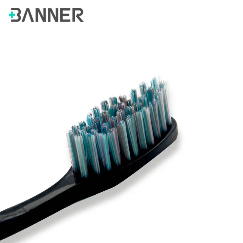 Баннерная зубная щетка для домашнего использования для ухода за полостью рта чистка зубов эко активированный уголь средняя мягкая щетина щетки