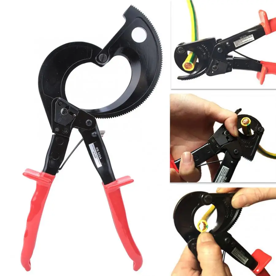 Ratchet Cable Cutter Aluminum Copper Wire Pliers Cutting Capacity 400mm2 multitool knife | Инструменты