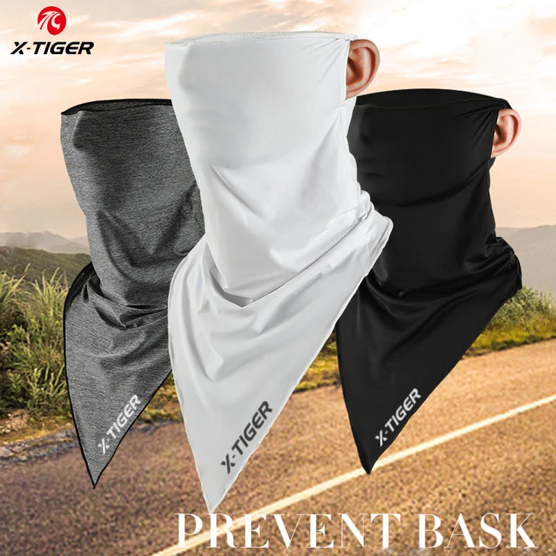 X-Tiger Summer Ice Fabric Face Mask Sun Protection Cycling Scarf Outdoor Running Sports Headwear Face Scarf Bicycle Bandana