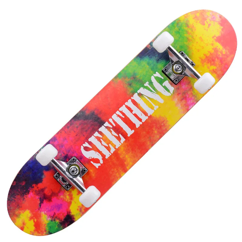 Adult & Kids Skate board Maple Wood Deck Longboard High Speed Drift Skate Warped Skateboard Bearing150kg