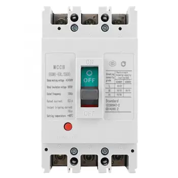 

SEGM1-63L/3300 Air Switch Plastic Shell Circuit Breaker AC400V 63A 3P for Protection Circuit Breaker