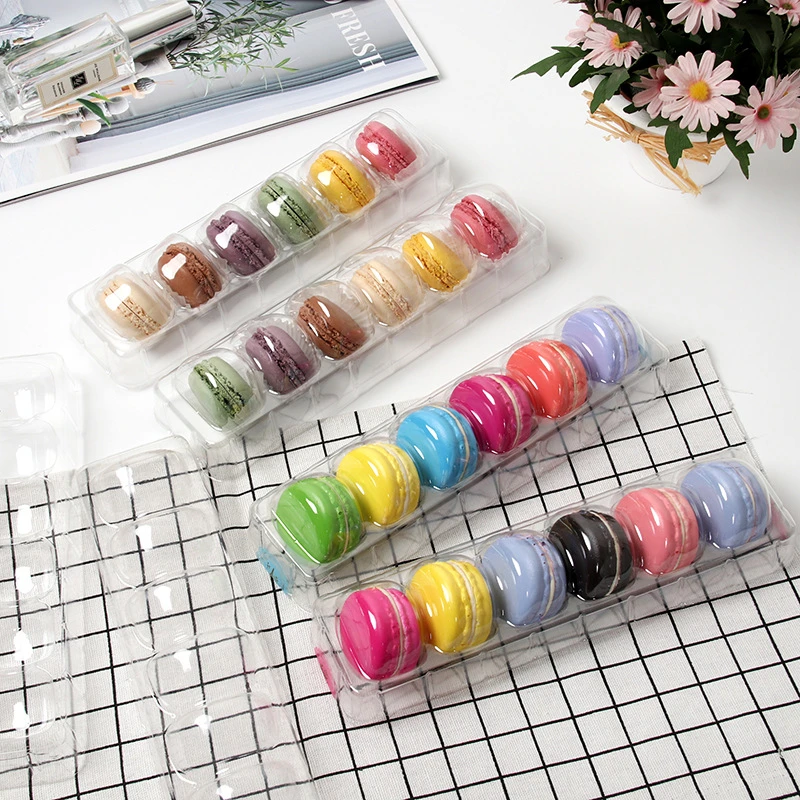 20pieces Macaron Box Clear Plastic Pvc Macaron Box For 6 Macarons Party Supplies Bomboniere