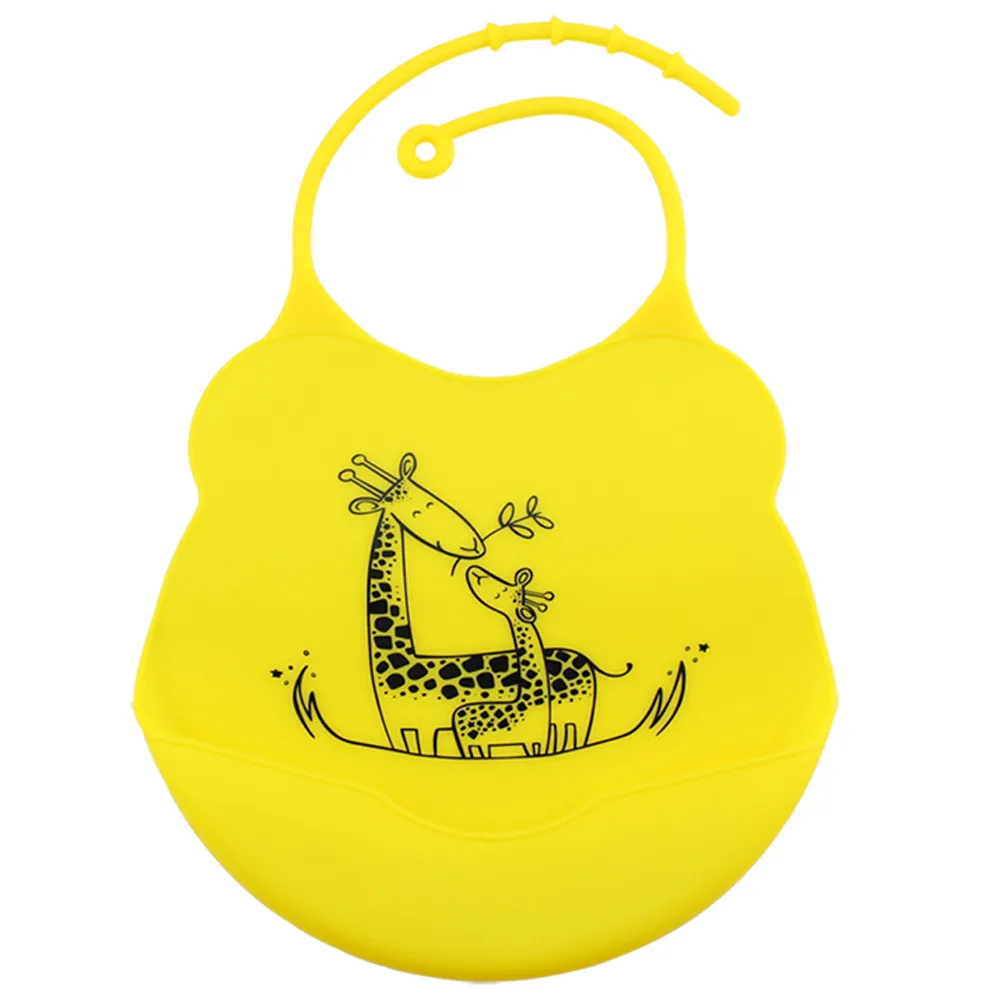 Kids Silicone Baby Bibs Baby cartoon waterproof silicone saliva bib Waterproof Bib Babies Saliva Bib Baby Feeding