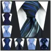 Темно-синие шелковые галстуки для мужчин, очень длинные галстуки, Пейсли, однотонные синие полосы ► Фото 1/6