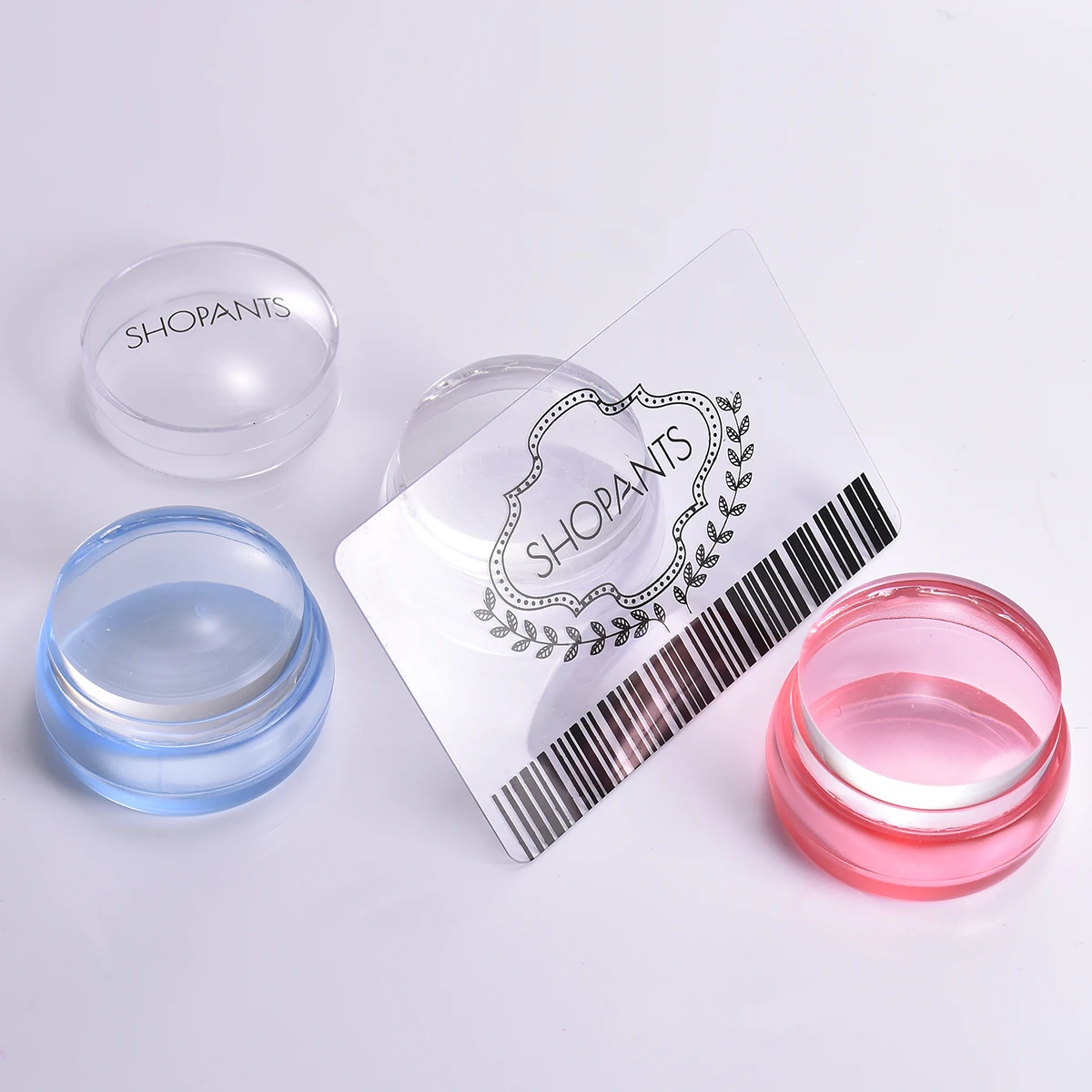 Стиль шахматный желе прозрачный силиконовый Стэмпер для ногтей прозрачный синий розовый дизайн ногтей штамп для ногтей скребок Штамповка ногтей набор