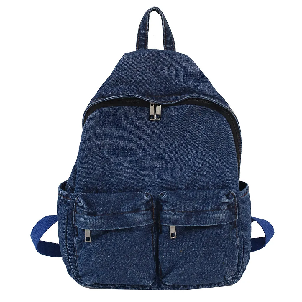 

Backpacks Women Men 2020 Female Vintage Shoulder Bag Denim Retro Port Fashion Harajuku Student Travel Bags #Zer