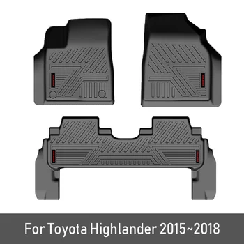 

2020 New TPE Custom Car Floor Mats For Toyota Highlander 2015 2016 2017 2018 Foot Pads Automobile Car Carpet Styling Accessories