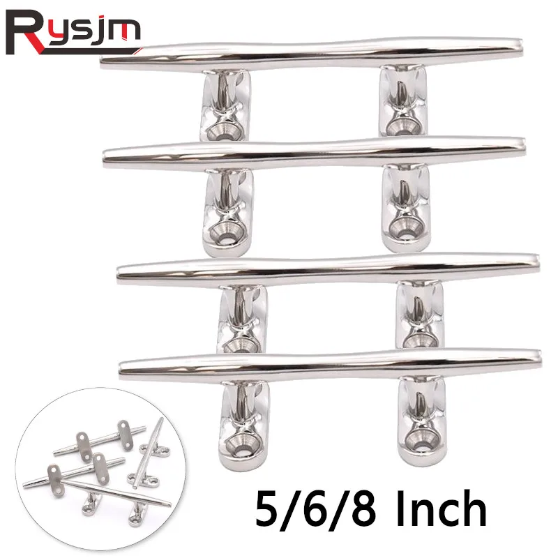5/6/8 Pollici In Acciaio Inox 316 Marine Base Cava Tacchetto Heavy Duty Barca Base Cava Tacchetti Per Yacht Accessori 4 Pz/Set