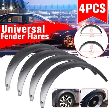 

NEW Universal 4pcs Car For Fender Flares Cars Body Kits Mud Splash Guard Wheel Arches Extension For BMW For Benz For Ford ect