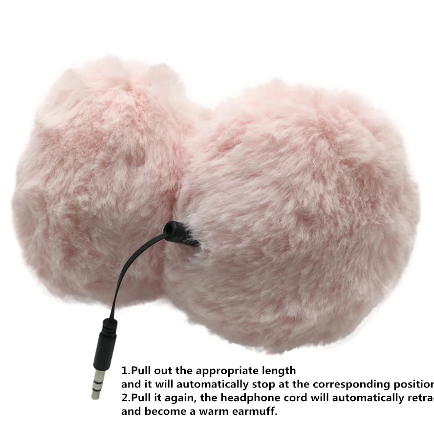 Creative plush Warm Winter Cat Ear Headphones Girls Kids child gift Cute Headset Music Headphones Ear Muffs Ear Cover decoration