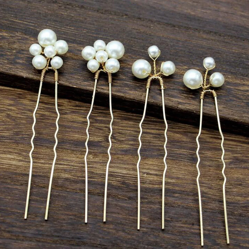 Simulated Pearl Hair Pins Clips and Comb For Women Flowers Hair Combs Wedding Bridal Party Jewelry For Gift Women 5 PCSt bridal hair accessories hair accessories