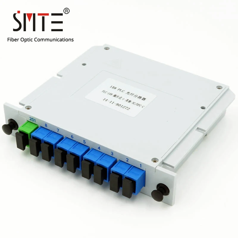 10 шт./лот от 1 до 8 SC APC UPC PLC сплиттер 1x8 B SC/APC Волоконно-оптический ПЛК волоконный инструмент