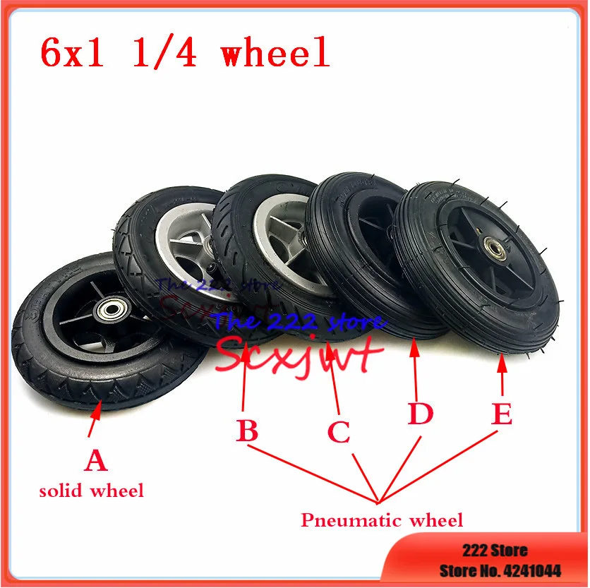 6 inch 6x1 1/4 tire solid / Inflation wheel for small surf electric scooter 150mm tyre inner tube fits Motorcycle A-Folding Bike